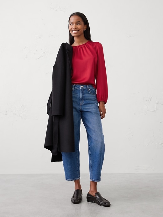 Volume-Sleeve Top | Banana Republic Factory