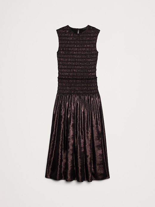 metallic dress midi strapless metallic midi dress Gold / SMALL