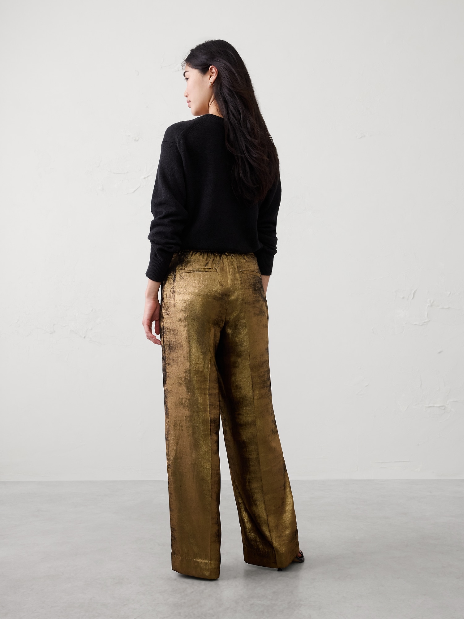 Image number 2 showing, Metallic Wide-Leg Pant