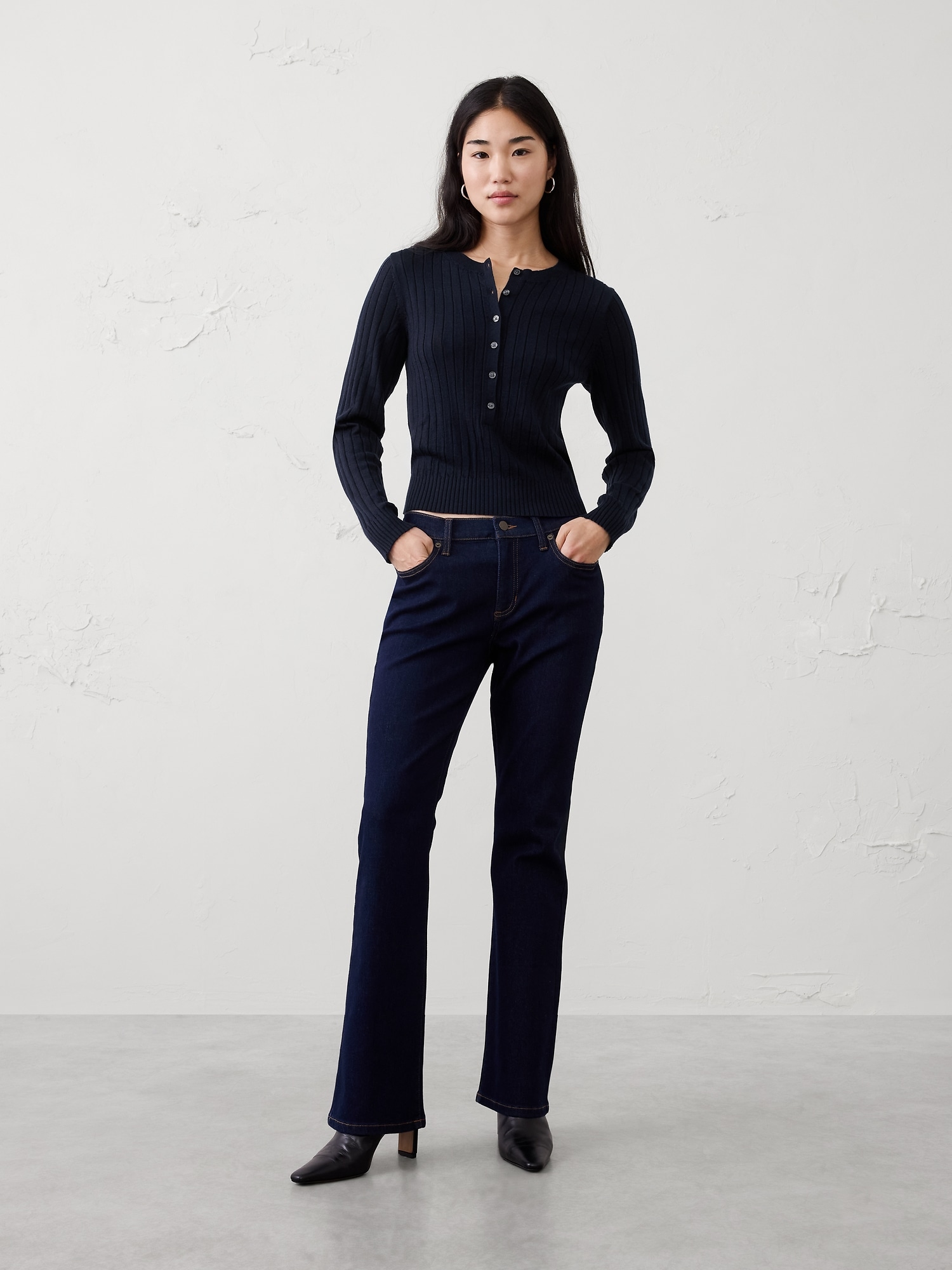 Merino Wool Henley Sweater