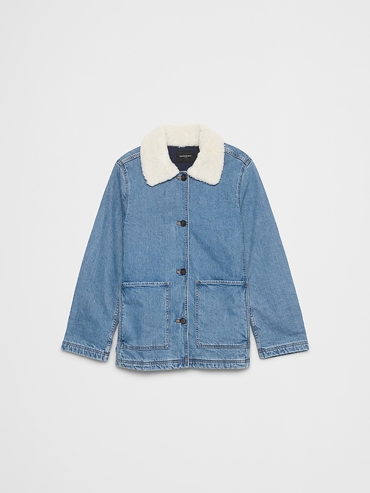 Sherpa Collar Denim Jacket | Banana Republic Factory