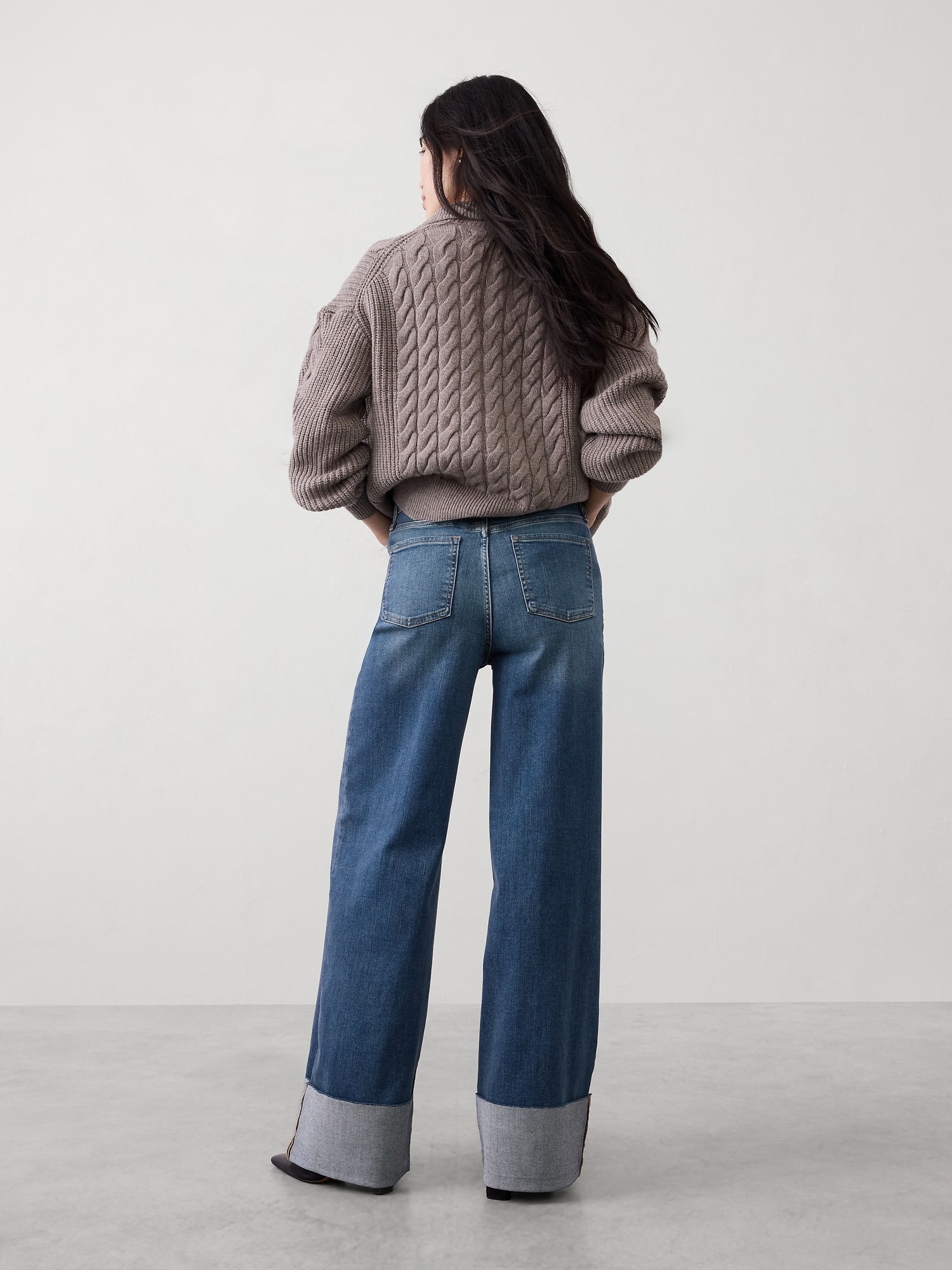 Image number 8 showing, Wide-Leg High-Rise Jean