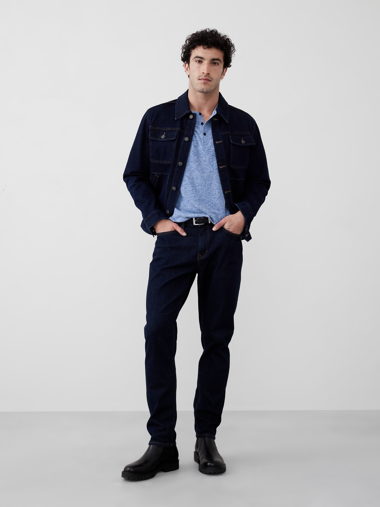 Image number 3 showing, Linen-Blend Henley