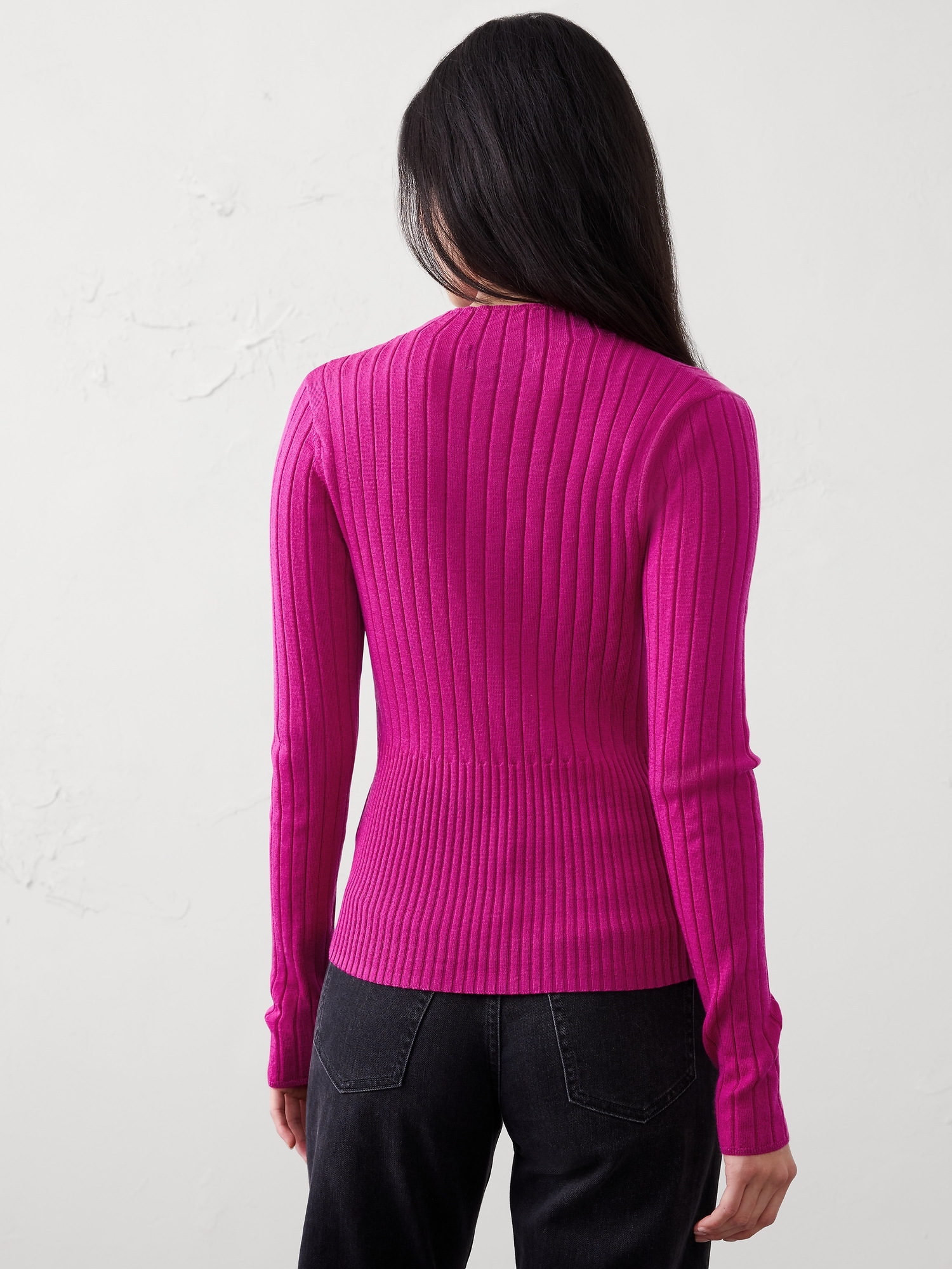 Image number 2 showing, Merino Wool Ribbed Sweater