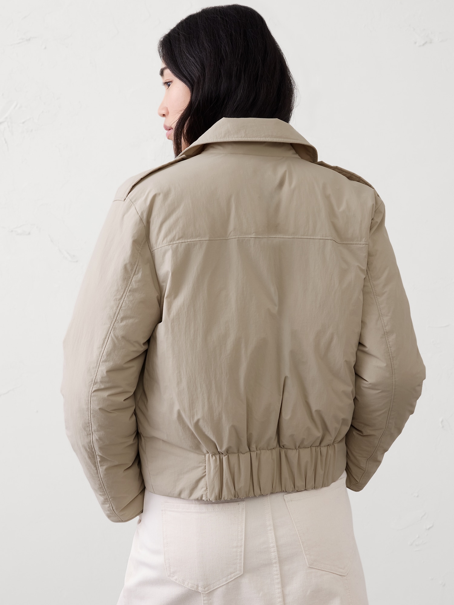 Image number 2 showing, Cropped Trench Puffer Jacket
