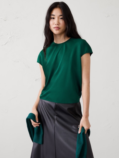 Satin Cropped Top