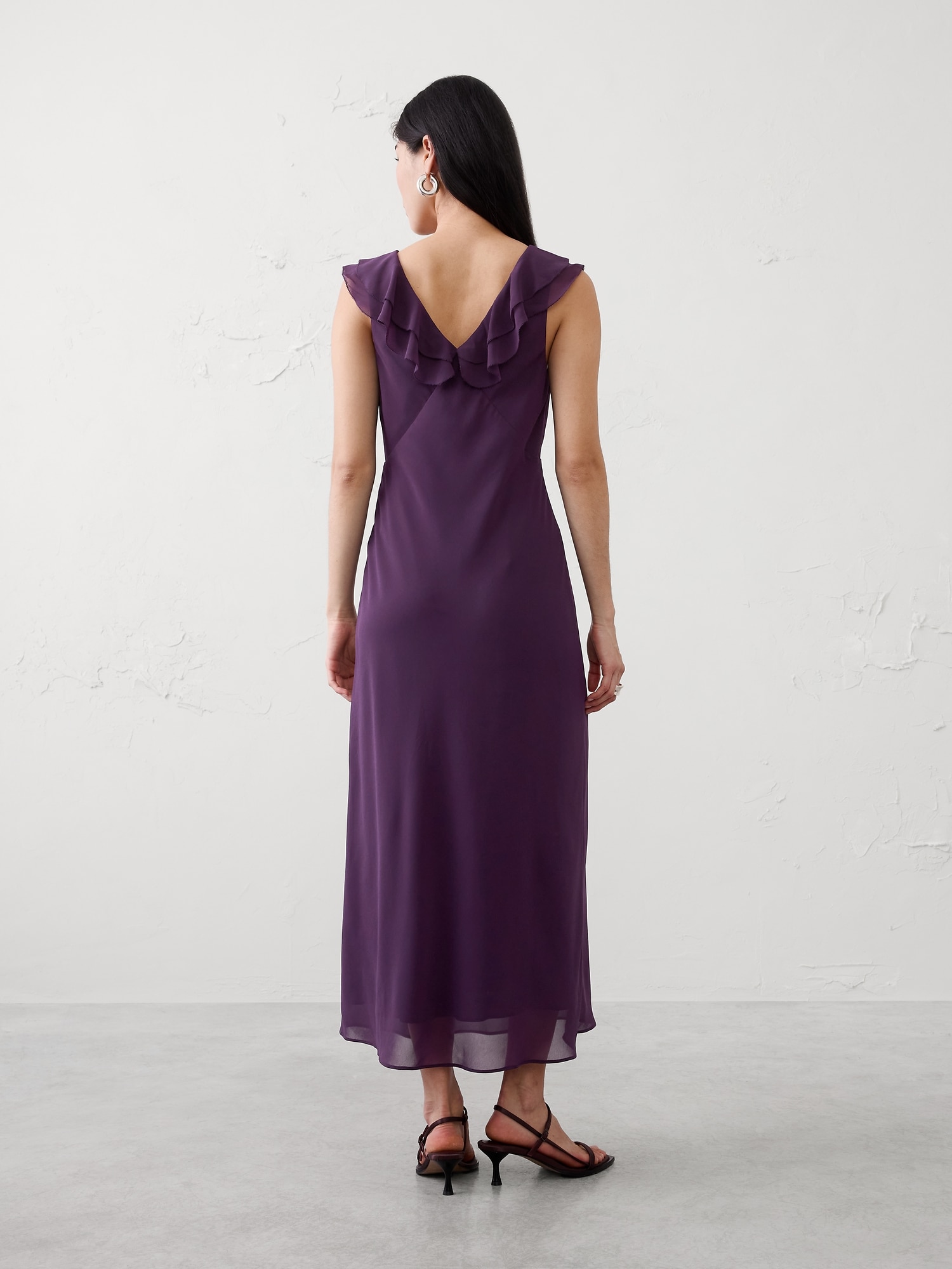 Image number 2 showing, Bias Ruffle Maxi Dress