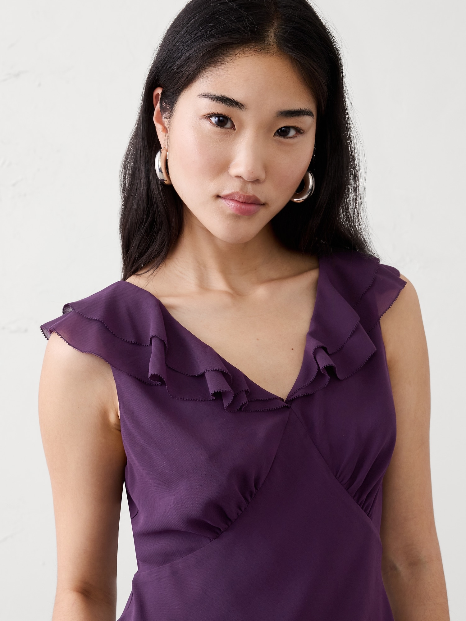 Image number 3 showing, Bias Ruffle Maxi Dress