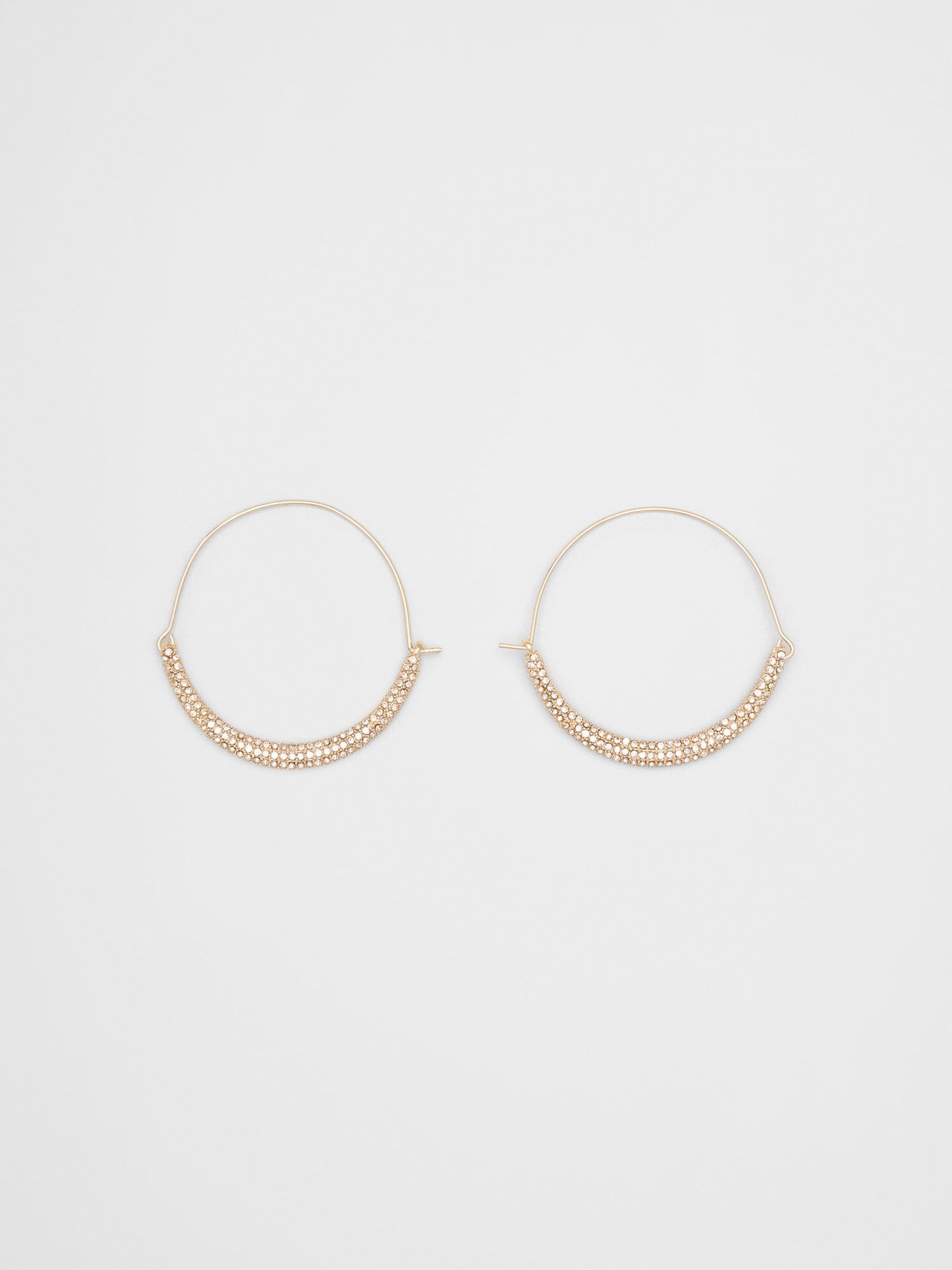 Image number 1 showing, Pave Hoop Earrings