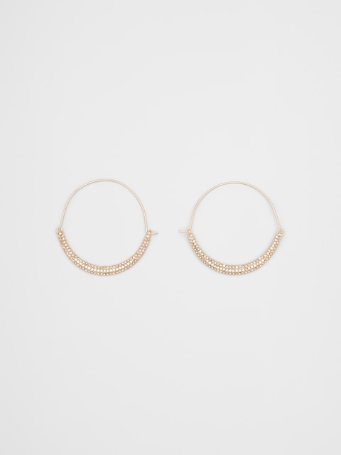 Pave Hoop Earrings