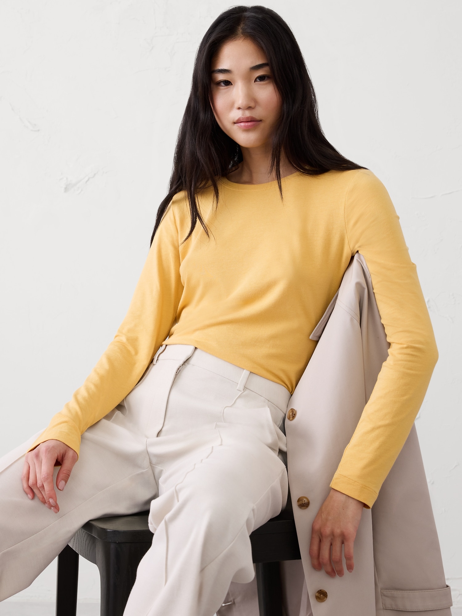 Timeless Long-Sleeve Crew-Neck T-Shirt