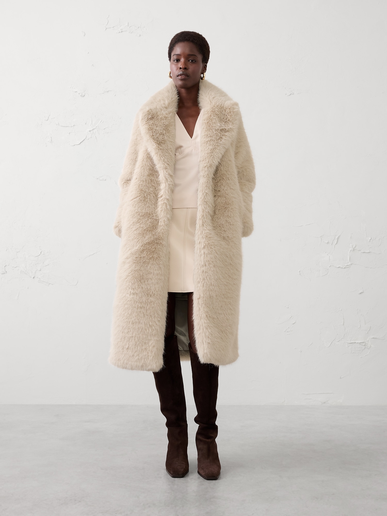 Image number 3 showing, Faux Fur Long Coat