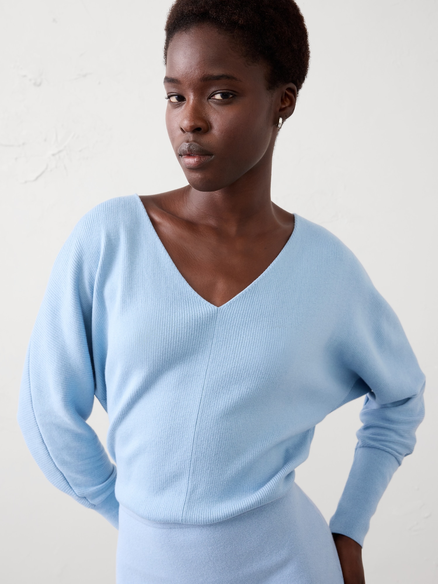 Image number 3 showing, Blouson Knee Length Sweater Dress