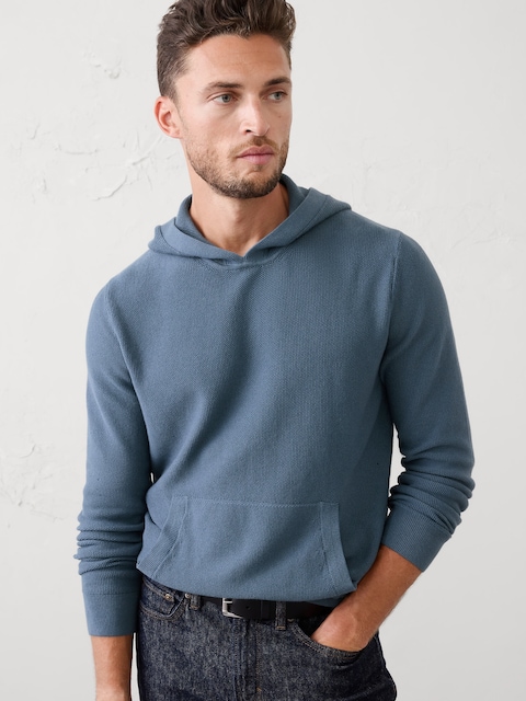 Textured Sweater Hoodie