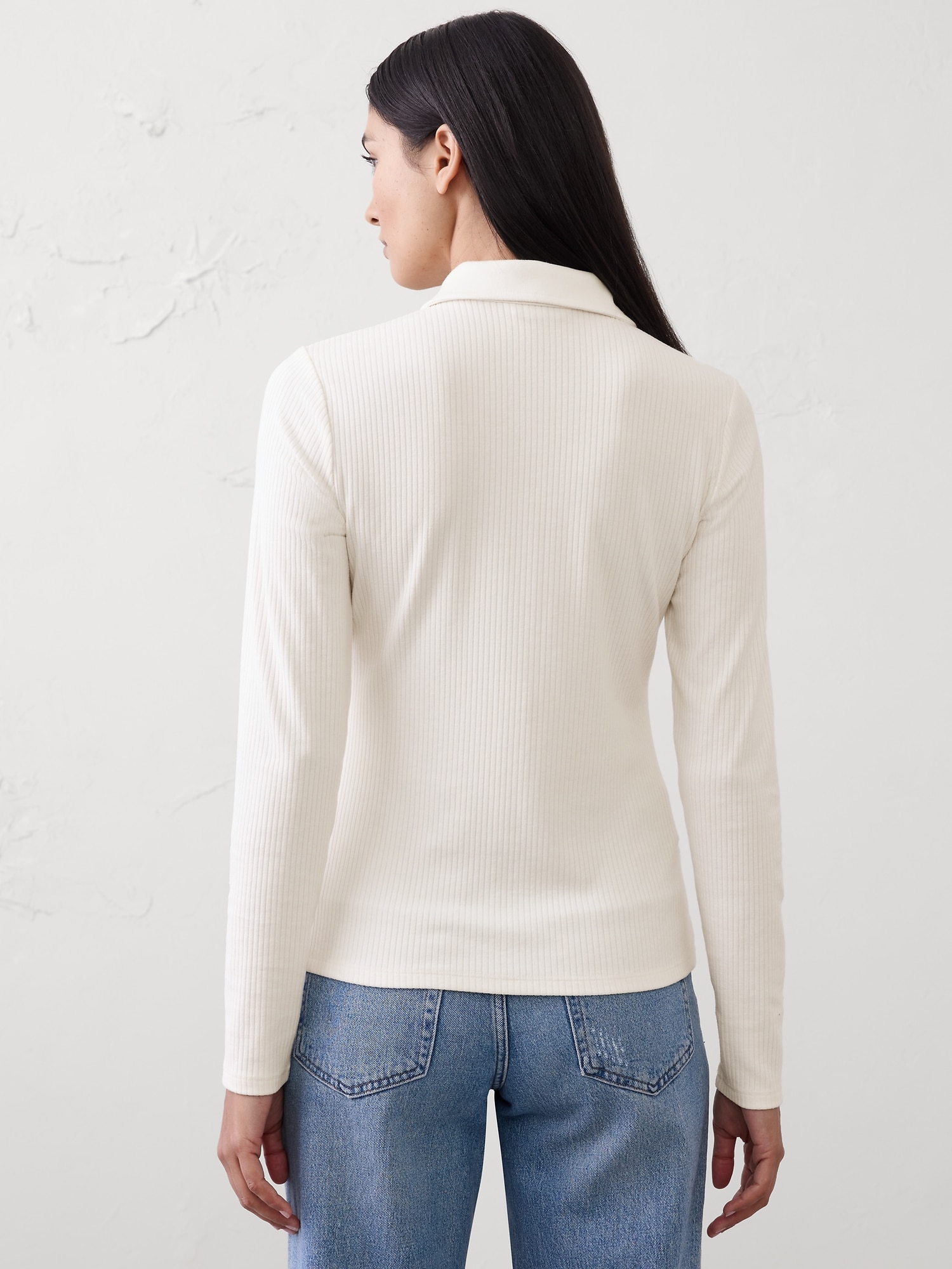 Image number 2 showing, Brushed Ribbed Button Top