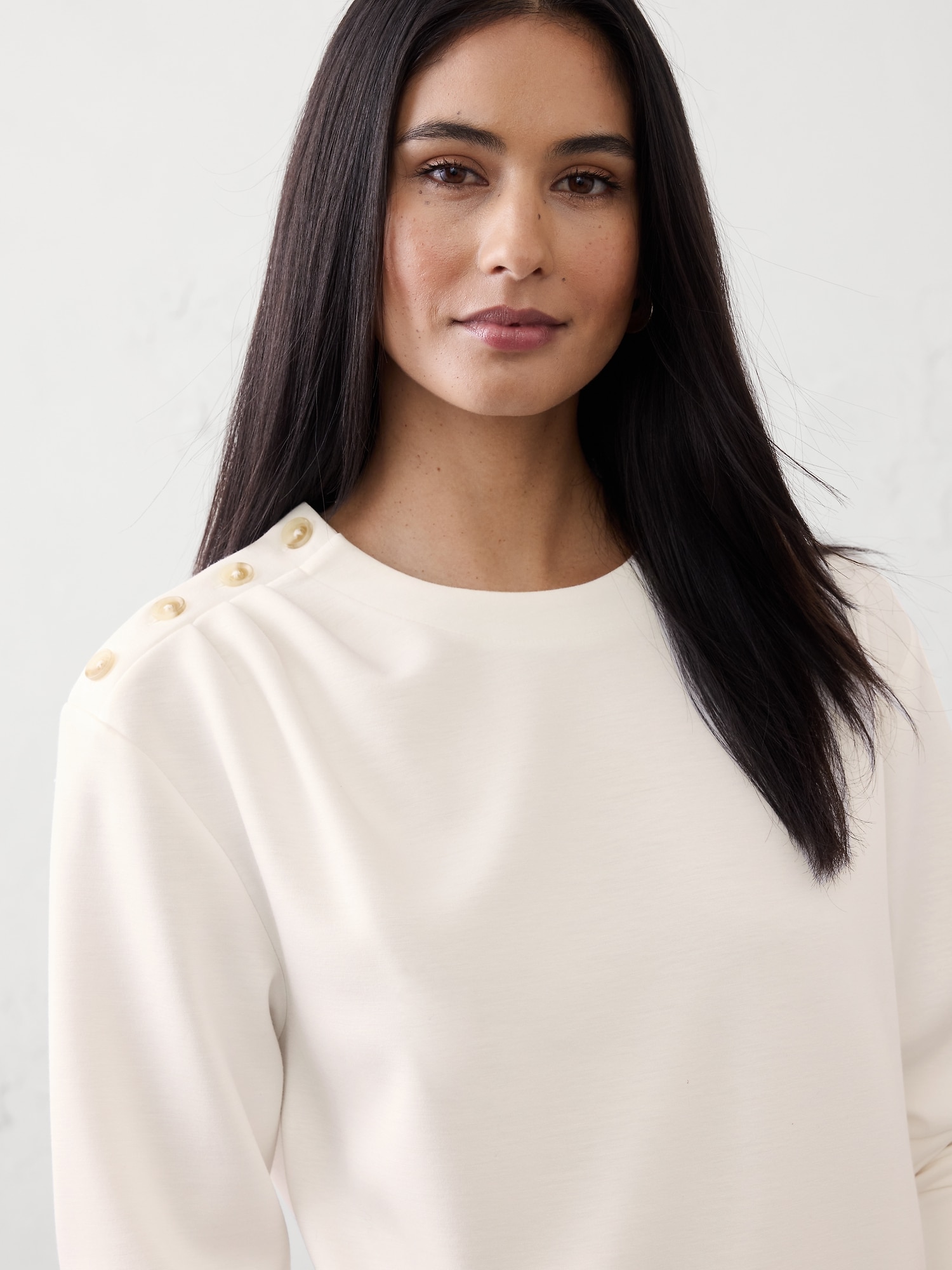 Image number 3 showing, Knit Button-Shoulder Top