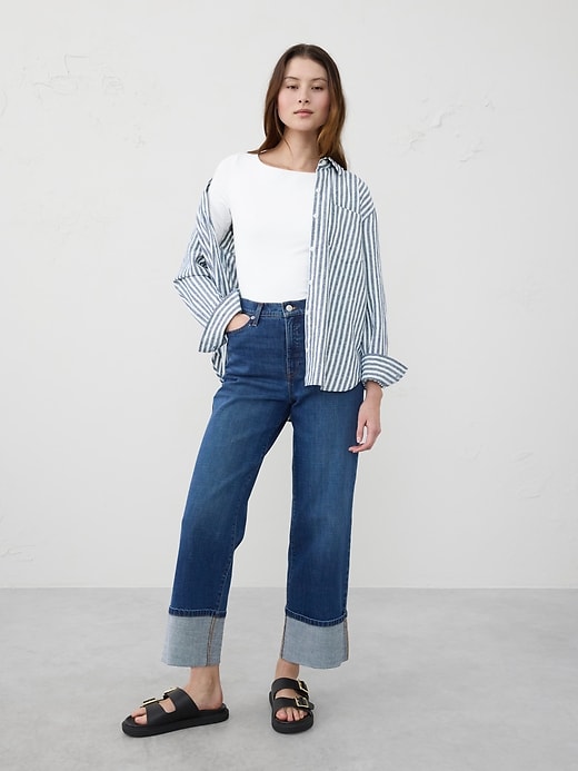 Soft Stretch Elbow-Sleeve Top