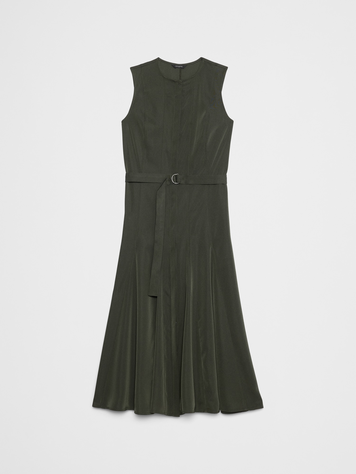 Image number 4 showing, Sheen Twill Godet Midi Dress