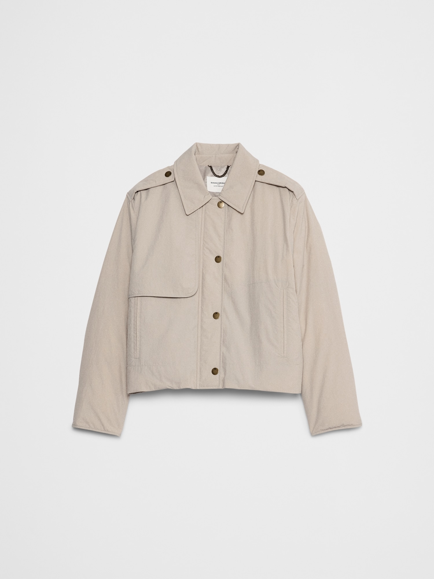 Image number 4 showing, Cropped Trench Puffer Jacket