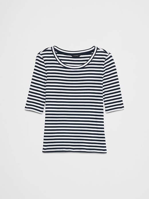 Ribbed Elbow-Sleeve T-Shirt, photo 4 of 20
