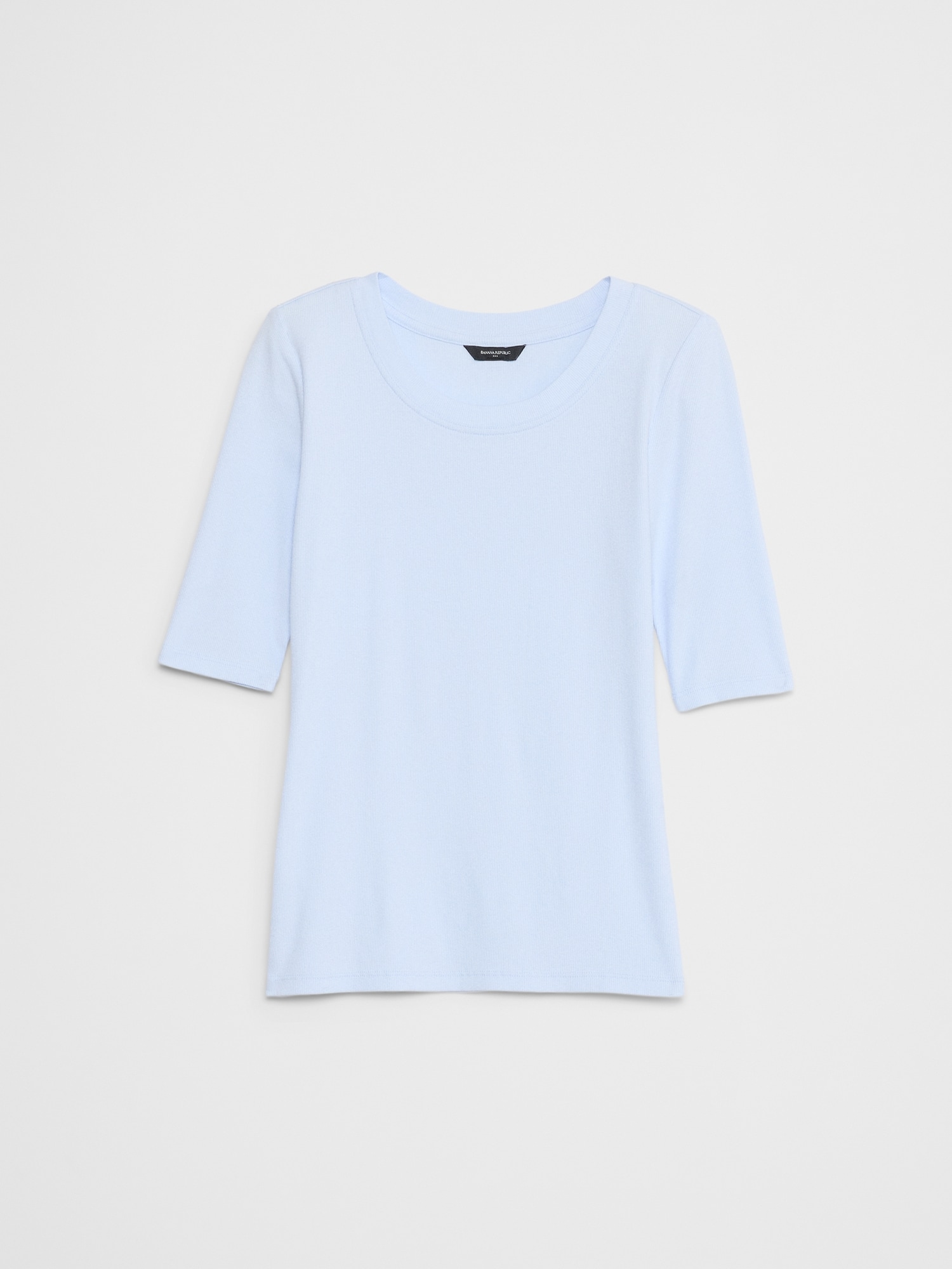 Image number 4 showing, Ribbed Elbow-Sleeve T-Shirt
