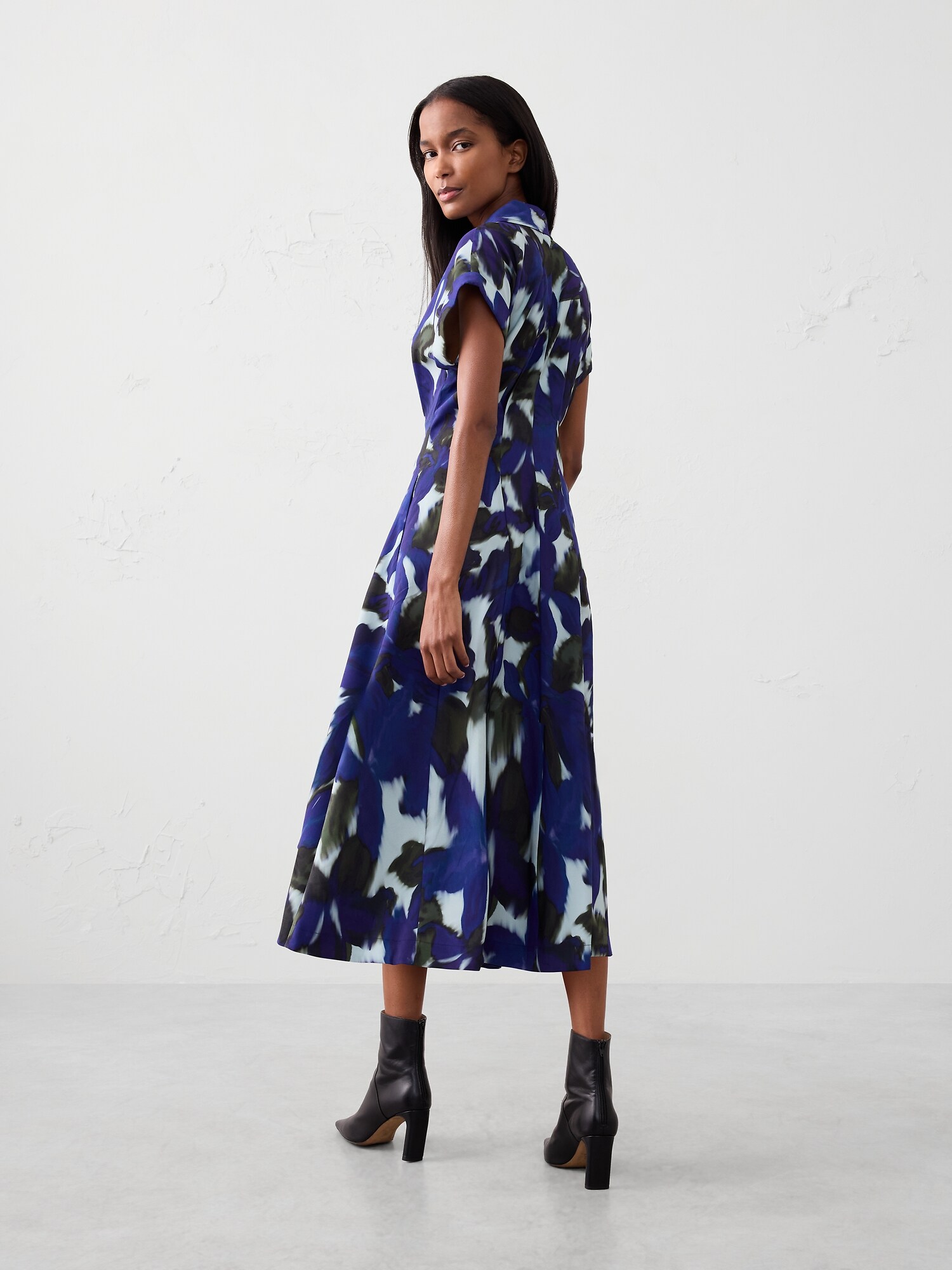 Image number 2 showing, Twill Midi Shirtdress
