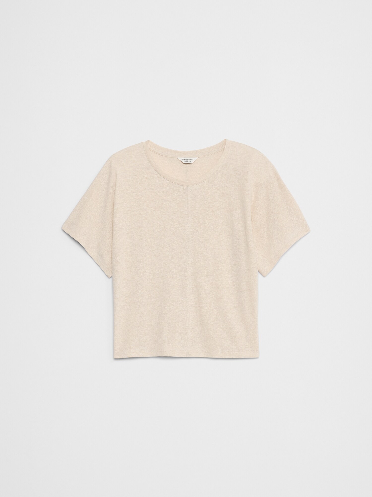 Image number 4 showing, Linen-Blend Dolman-Sleeve T-Shirt