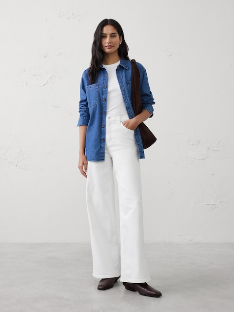Wide-Leg High-Rise Jean