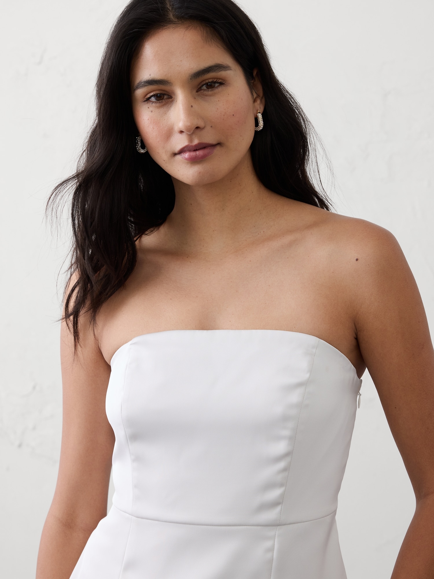 Image number 2 showing, Pave Horseshoe Hoop Earrings