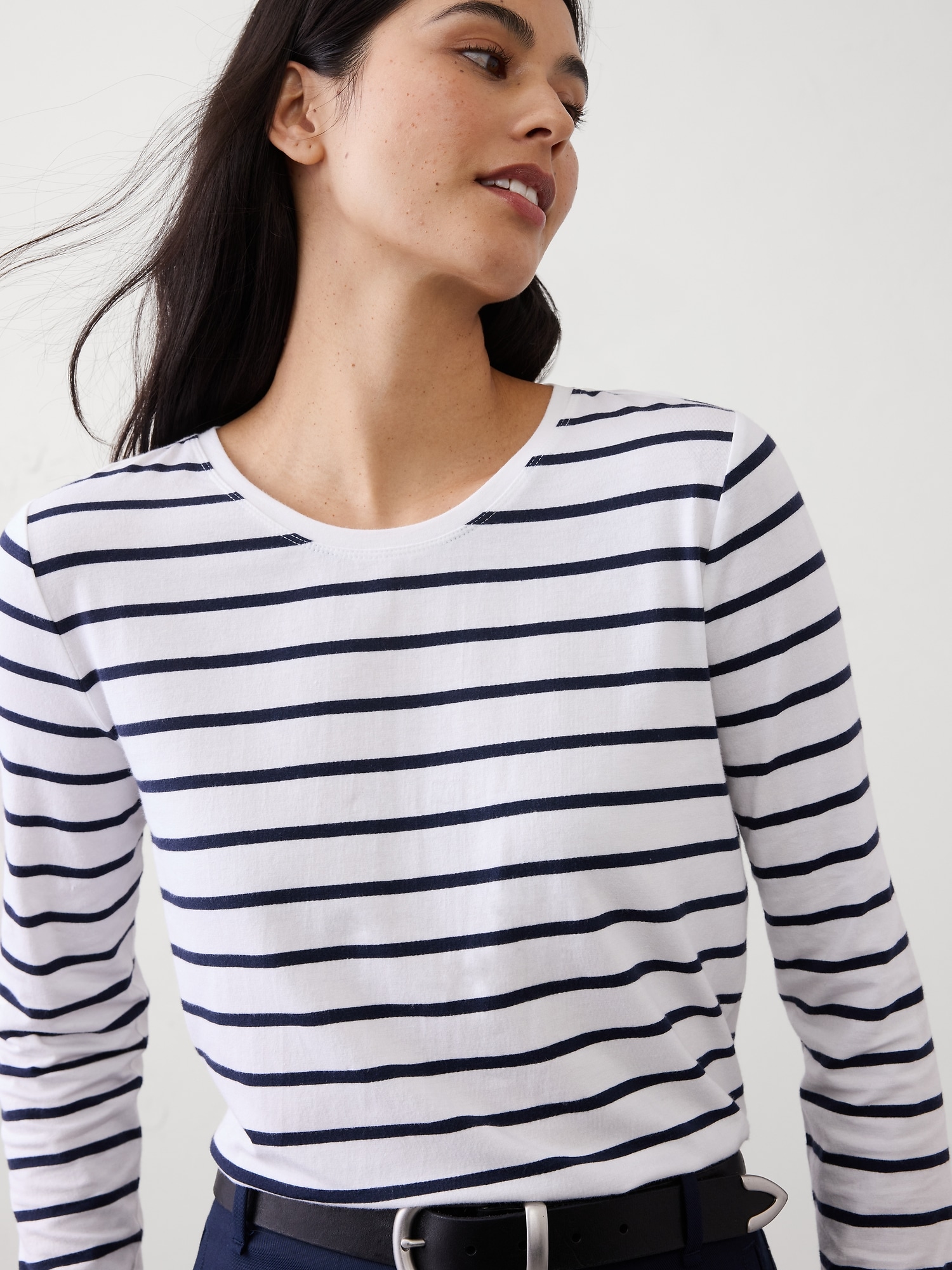 Image number 3 showing, Timeless Long-Sleeve Crew-Neck T-Shirt