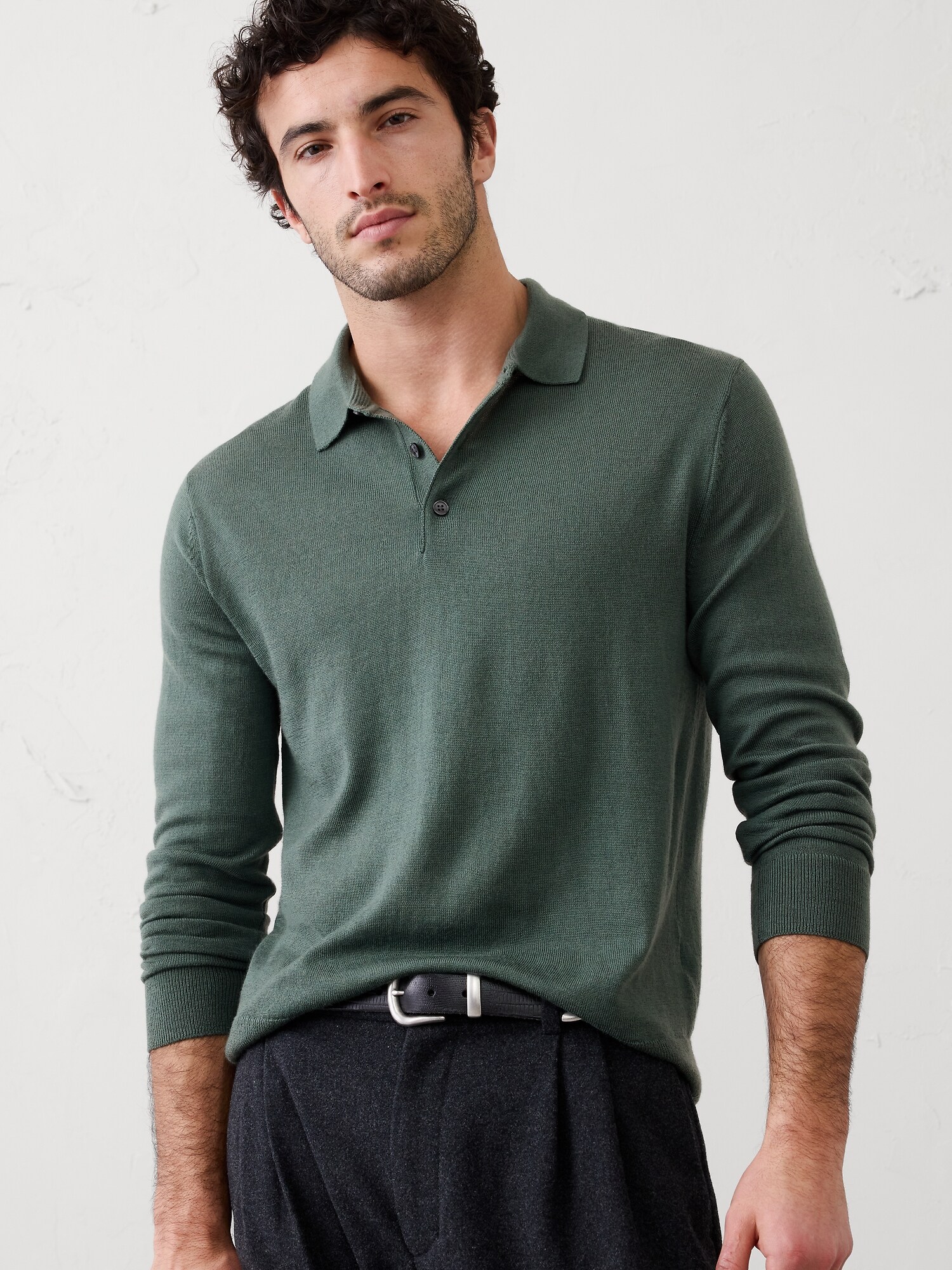 Merino Wool Sweater Polo