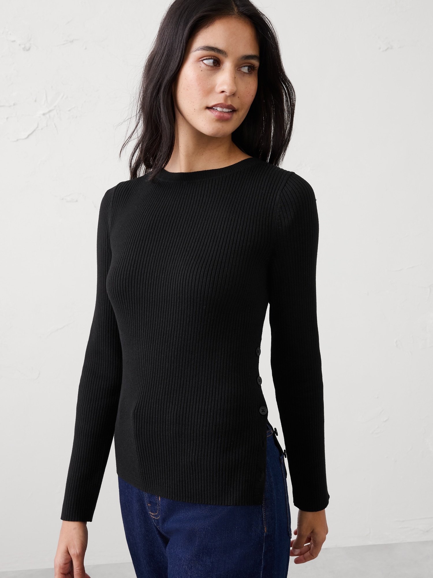 Ribbed Boatneck Pullover Sweater