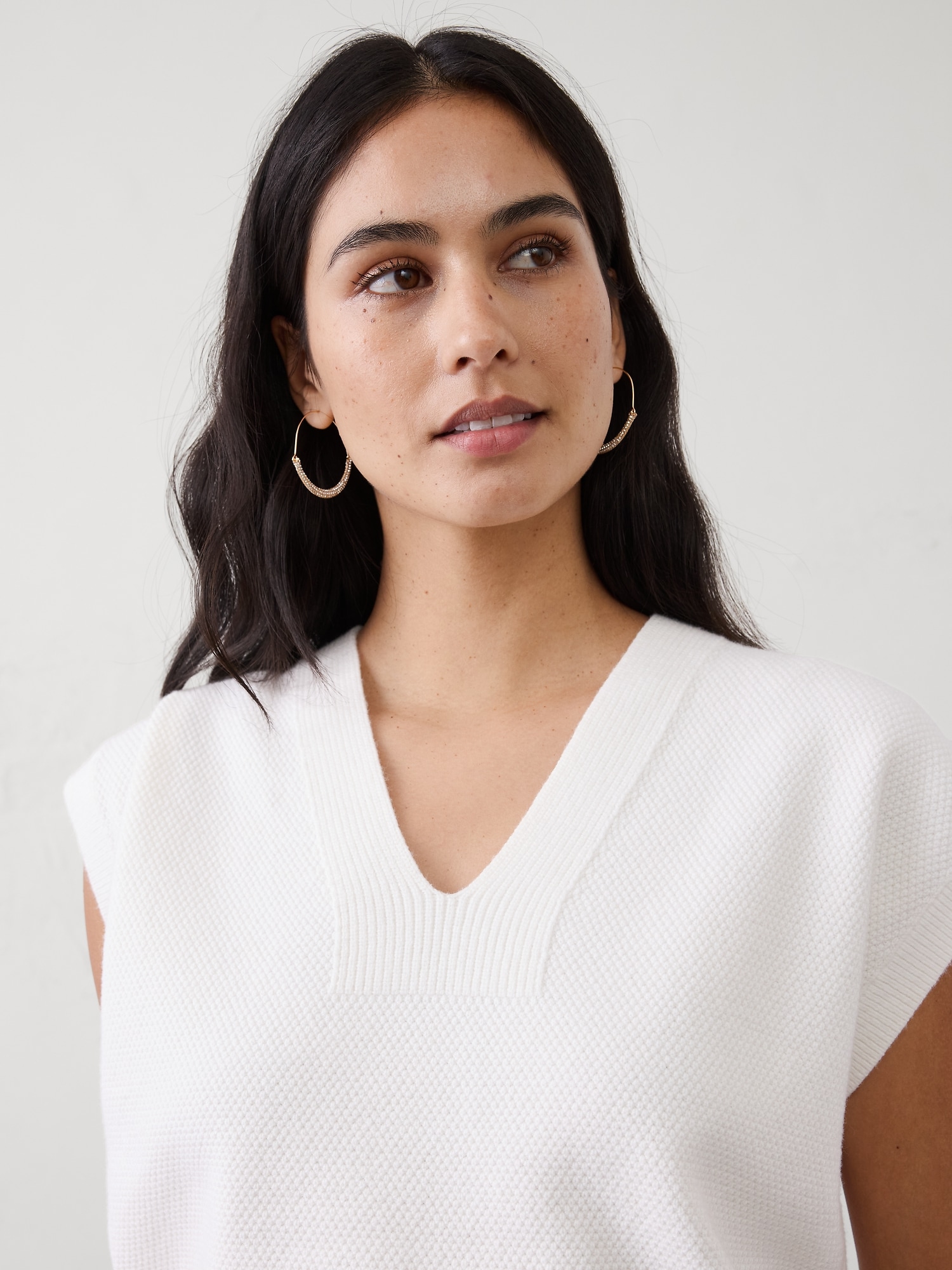 Image number 2 showing, Pave Hoop Earrings