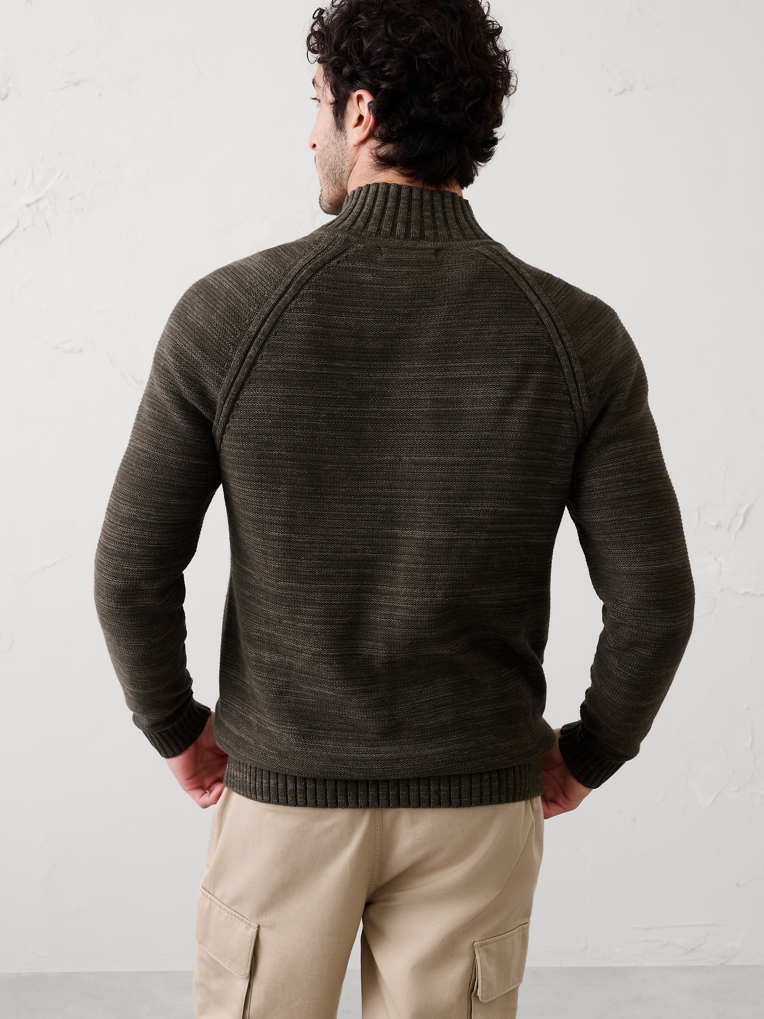 Image number 2 showing, Mock-Neck Cardigan Sweater