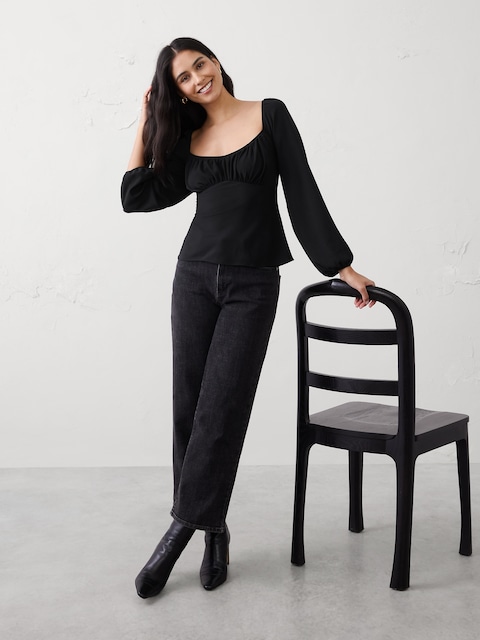 Shirred Bodice Top