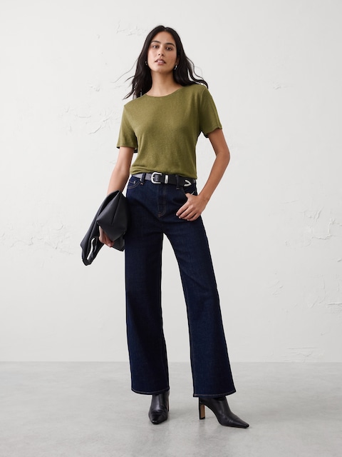Linen-Blend T-Shirt