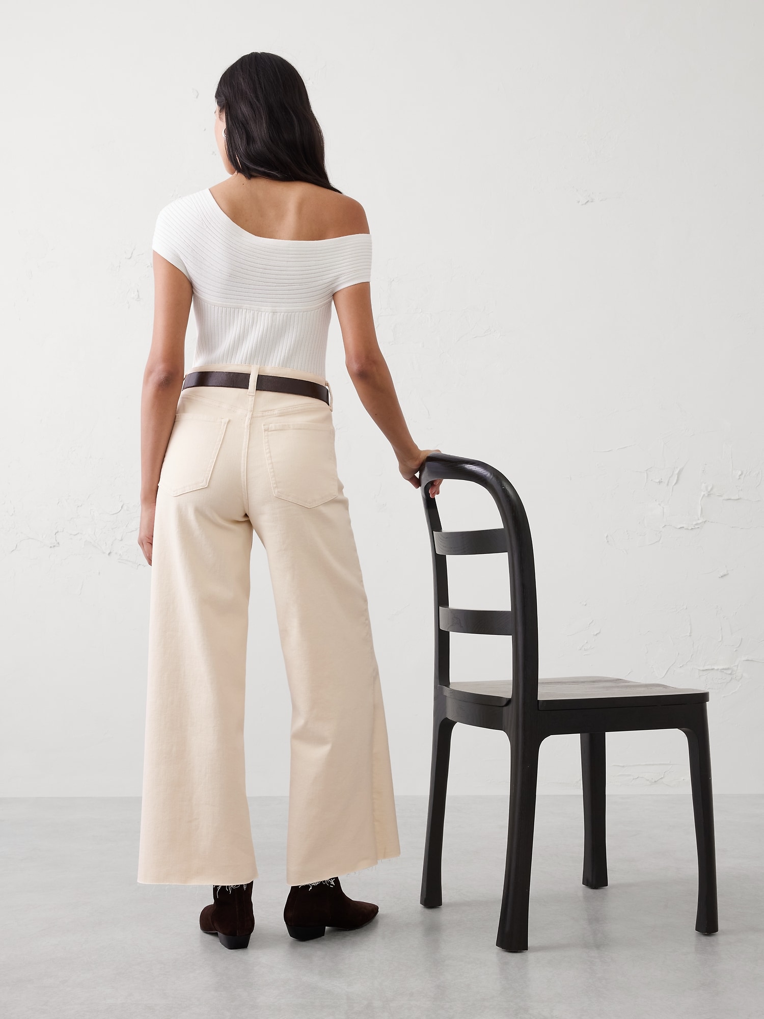 Image number 5 showing, High-Rise Wide-Leg Cropped Jean