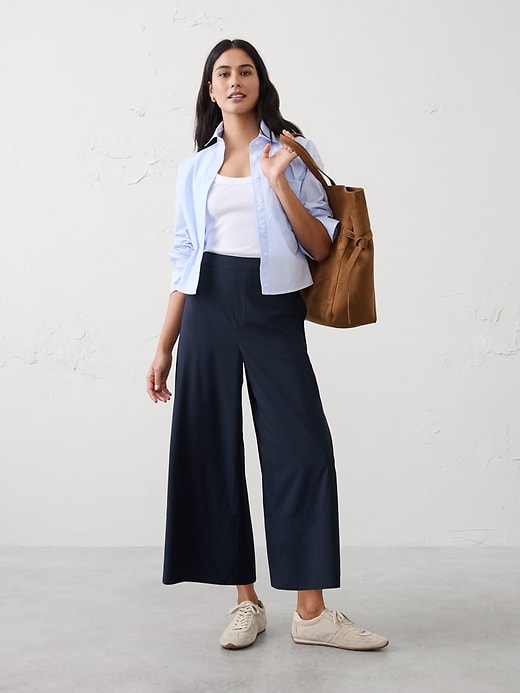 Anyday Wide-Leg High-Rise Airstretch Cropped Pant | Banana
