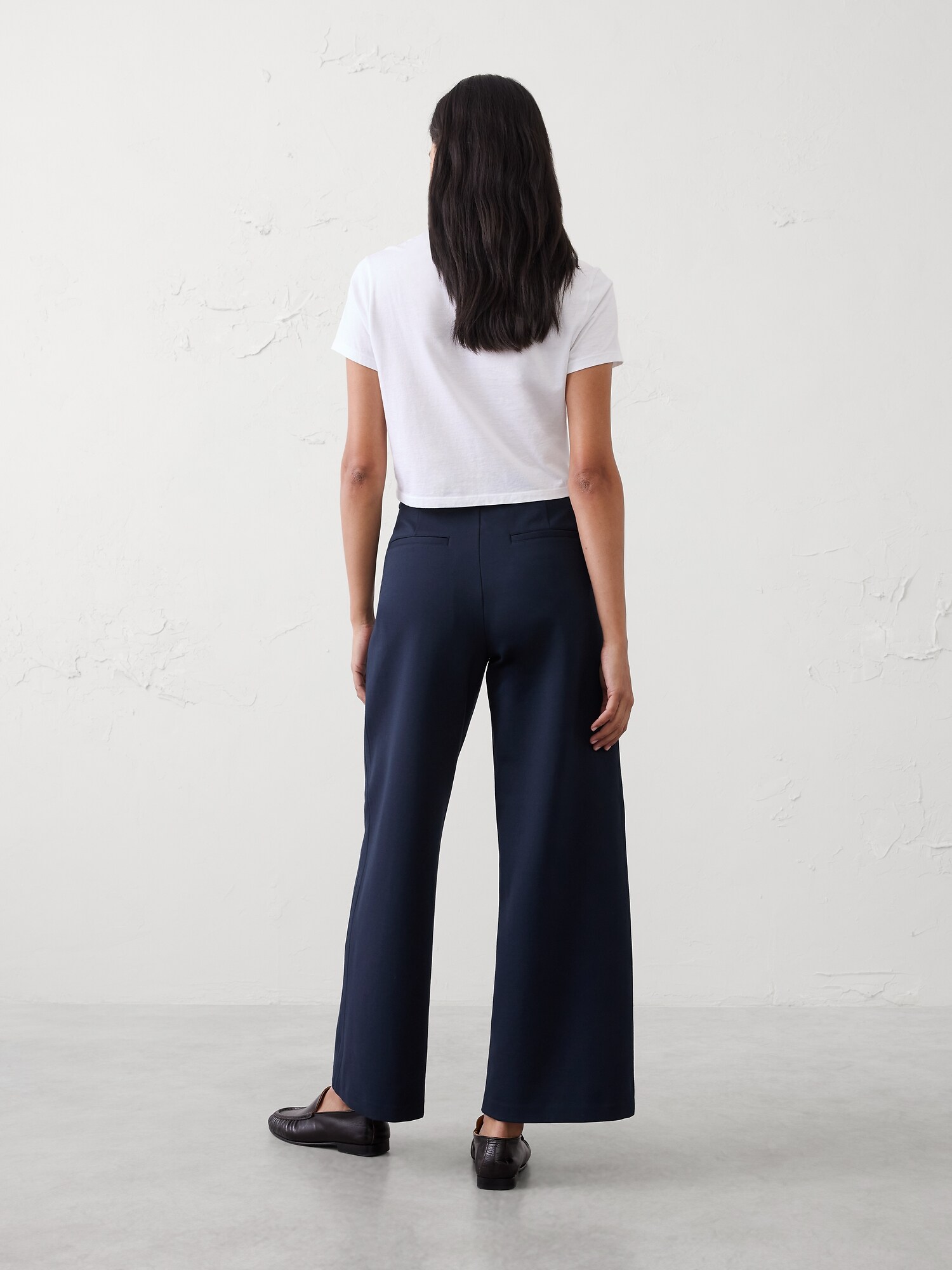 Image number 2 showing, High-Rise Wide-Leg Ponte Pant