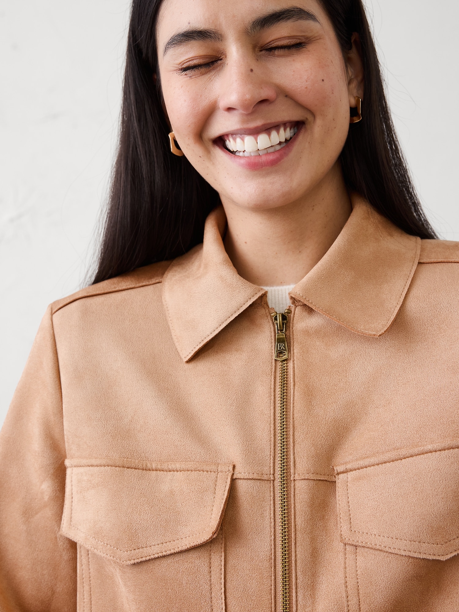 Image number 6 showing, Vegan Suede Cropped Jacket