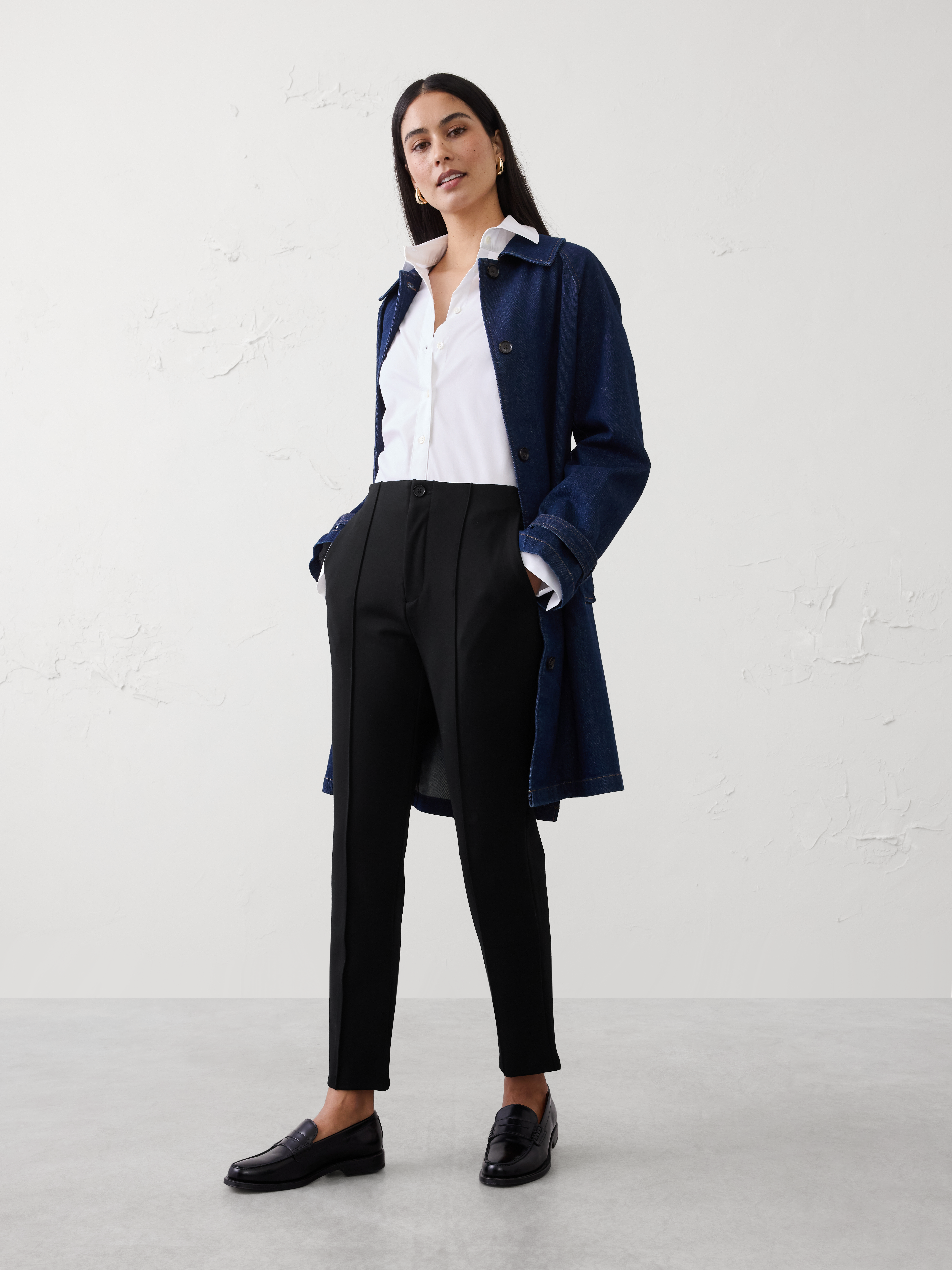 High-Rise Ponte Skinny Pant