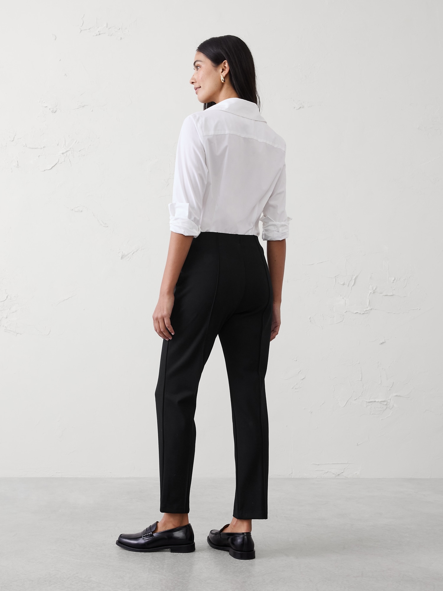 Image number 2 showing, High-Rise Knit Ponte Skinny Pant