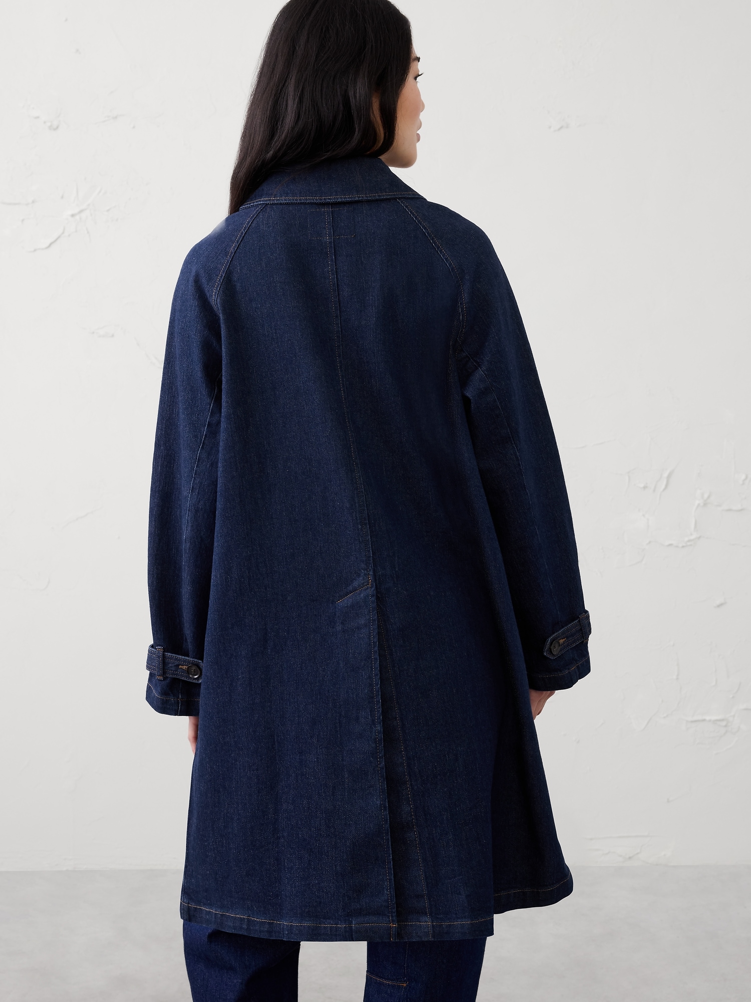Image number 2 showing, Denim Mac Coat