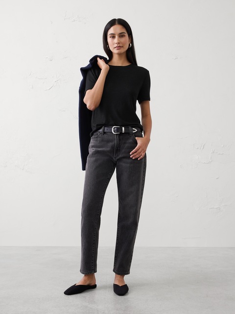 Linen-Blend T-Shirt