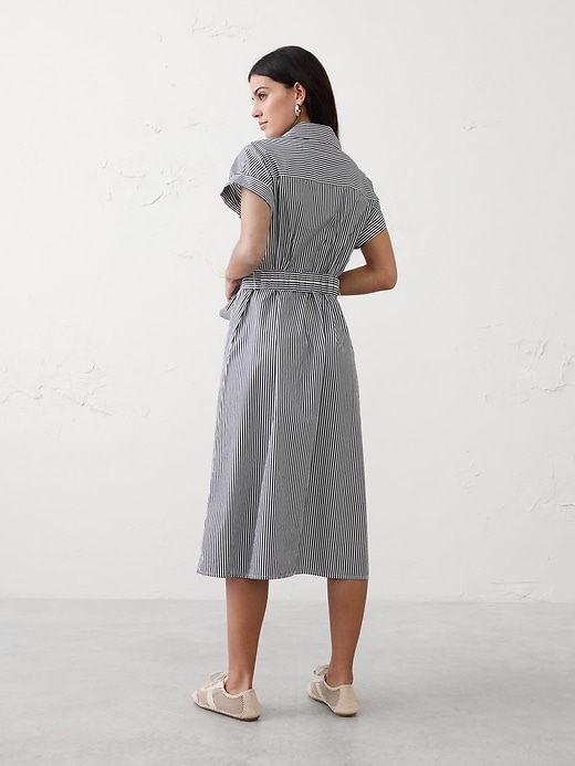 Poplin Utility Midi Shirtdress