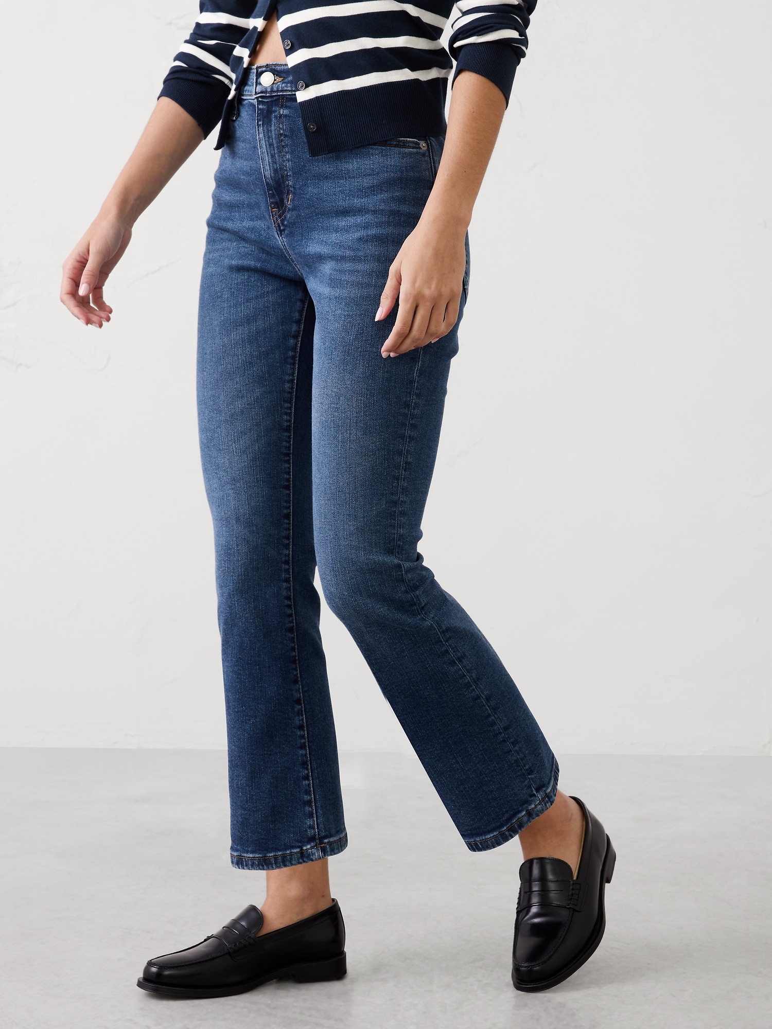 Image number 3 showing, High-Rise Bootcut Cropped Jean