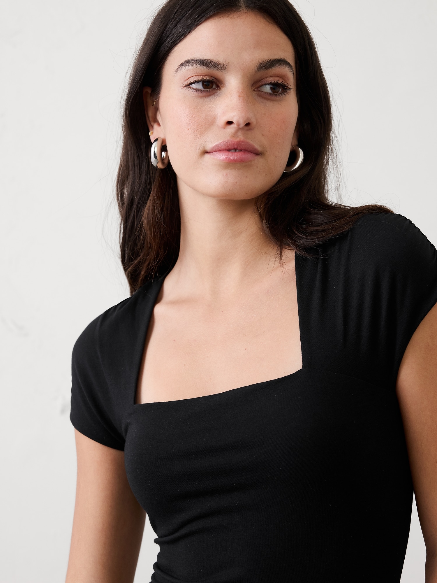 Image number 3 showing, New Soft Stretch Square-Neck Bodysuit