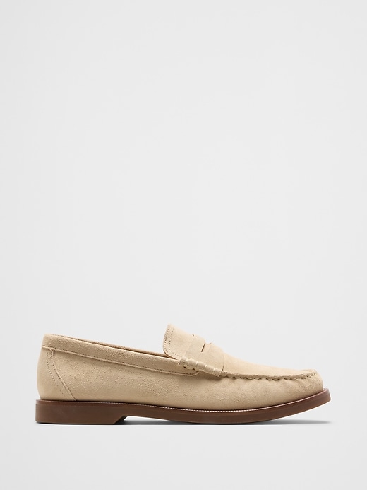 Banana Republic Suede Penny Loafers in Light Tan Classic Suede Penny Loafer | Banana Republic Factory main image 4