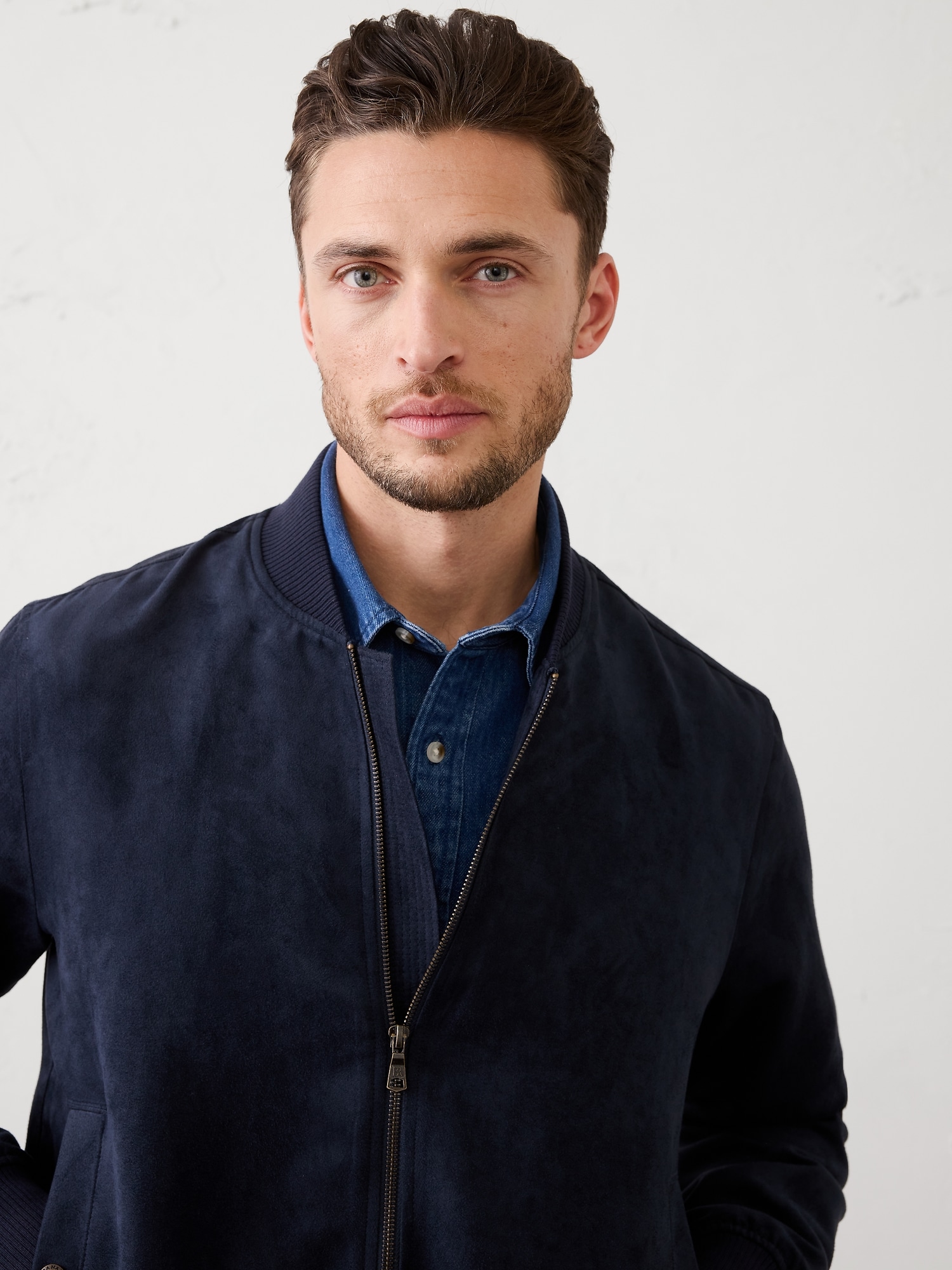 Image number 3 showing, Vegan Suede Bomber