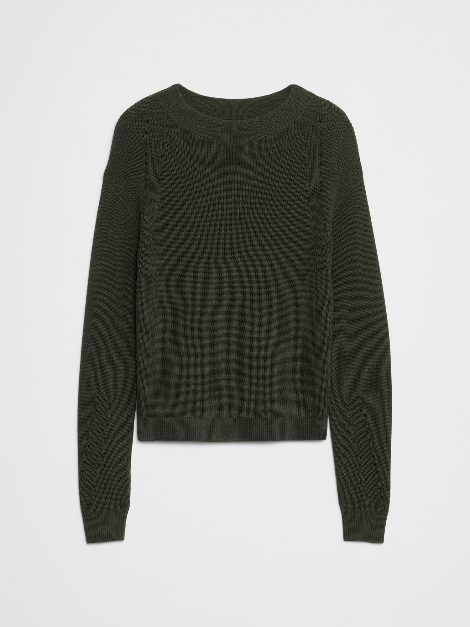 Image number 7 showing, Pointelle Ribbed Pullover Sweater